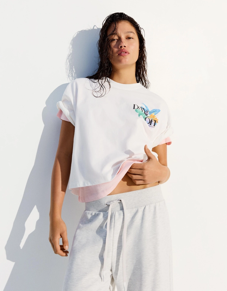 Футболка оверсайз с принтом