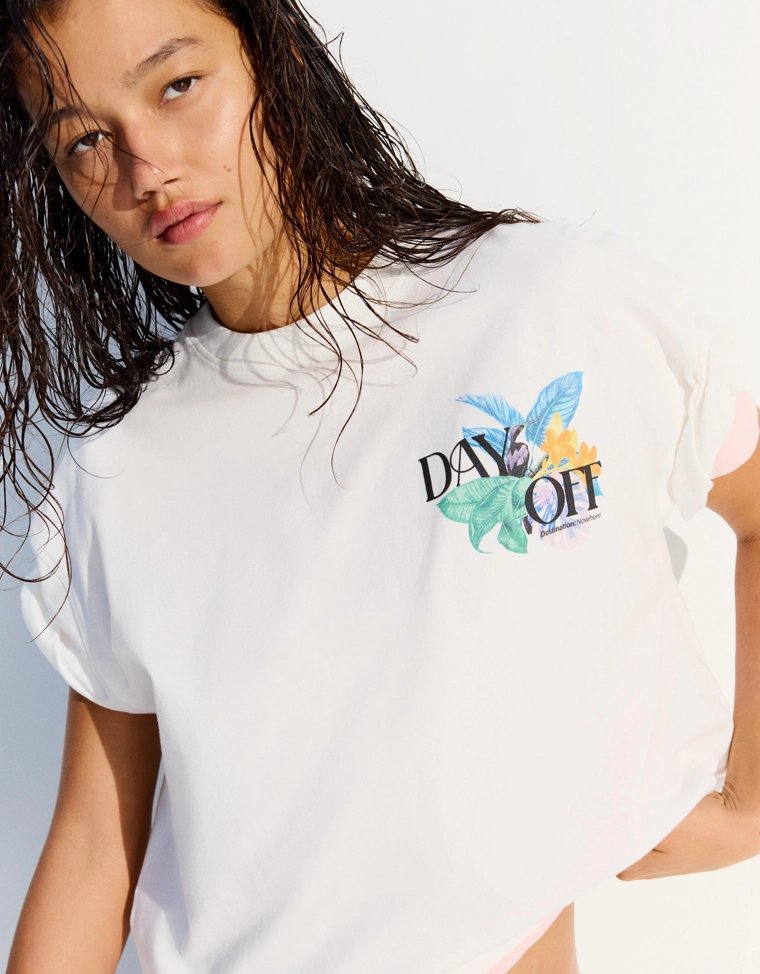 Футболка оверсайз с принтом