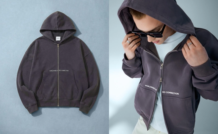 Укороченная толстовка геометрического кроя на молнии с принтом