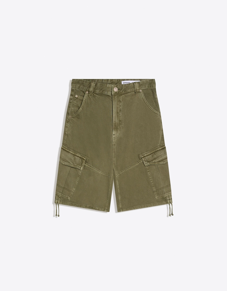 Джинсовые шорты-парашюты карго