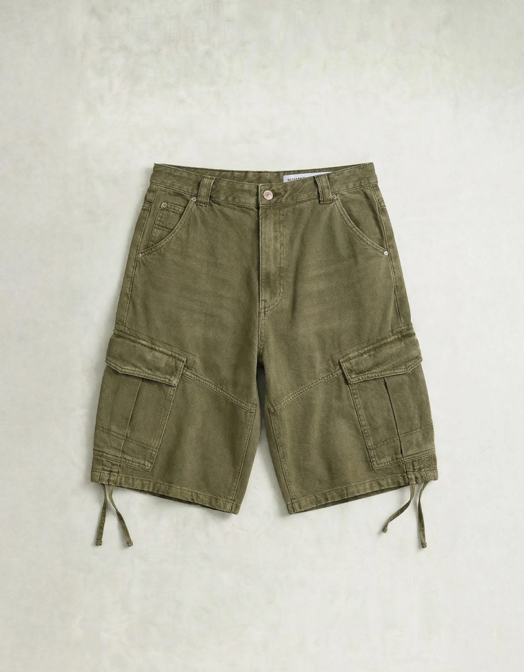 Джинсовые шорты-парашюты карго