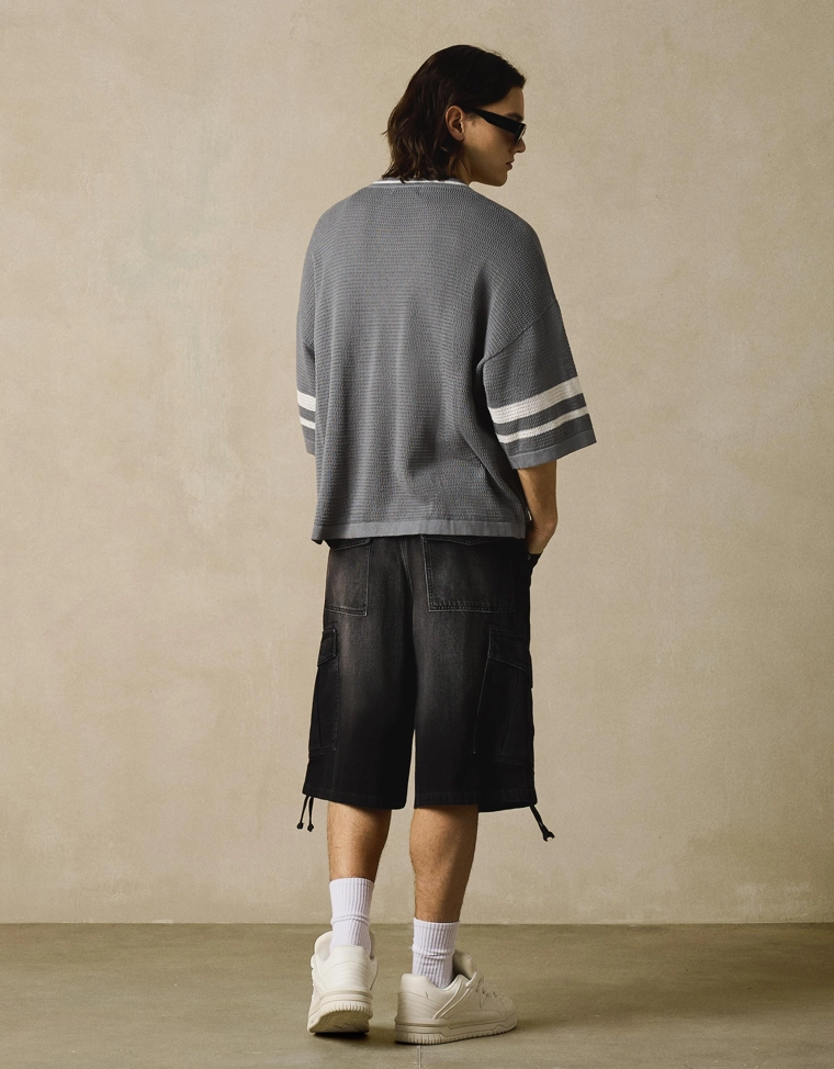 Джинсовые шорты-парашюты карго