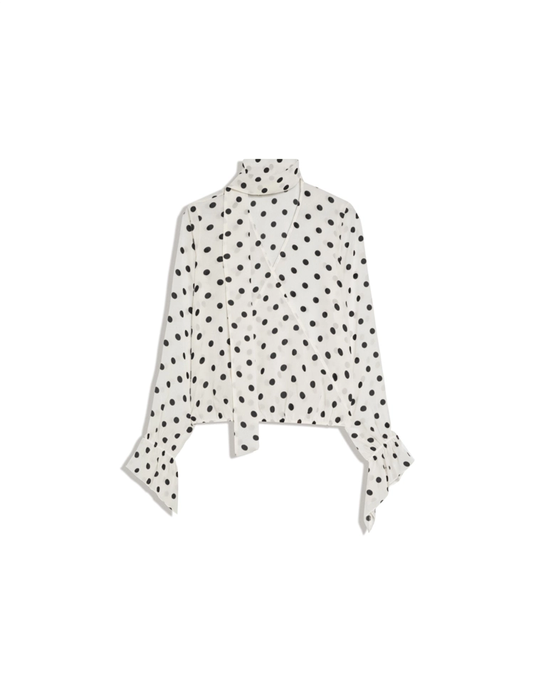 Блуза с длинными рукавами и запахом