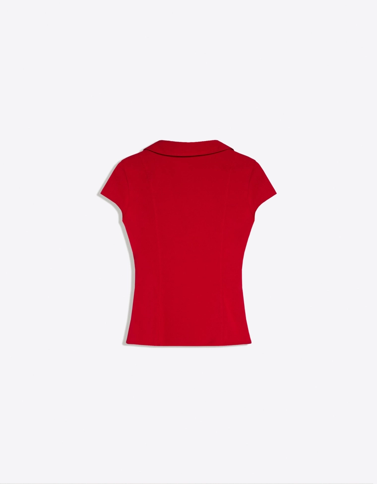 Рубашка на молнии с короткими рукавами