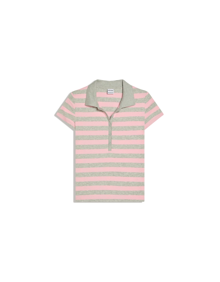 Поло в полоску с короткими рукавами
