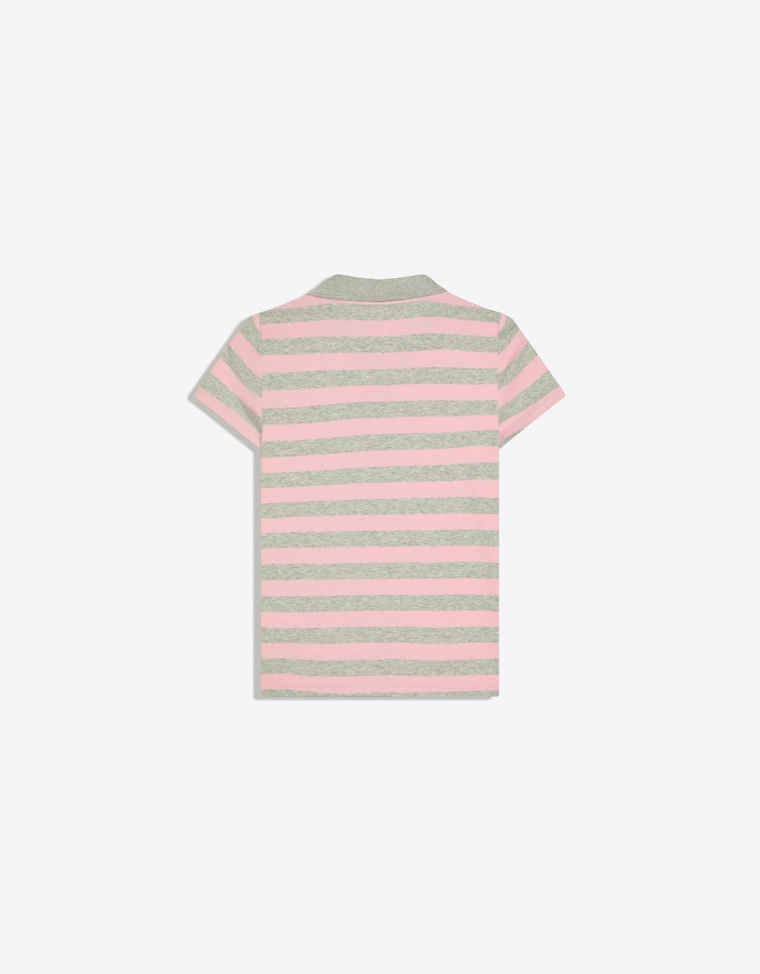 Поло в полоску с короткими рукавами