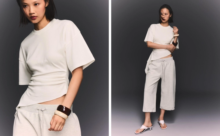 Футболка с короткими рукавами и сборками