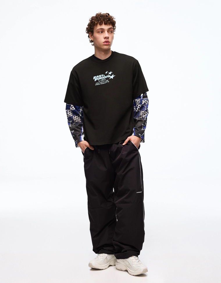 Футболка с принтом «Форсаж» и короткими рукавами