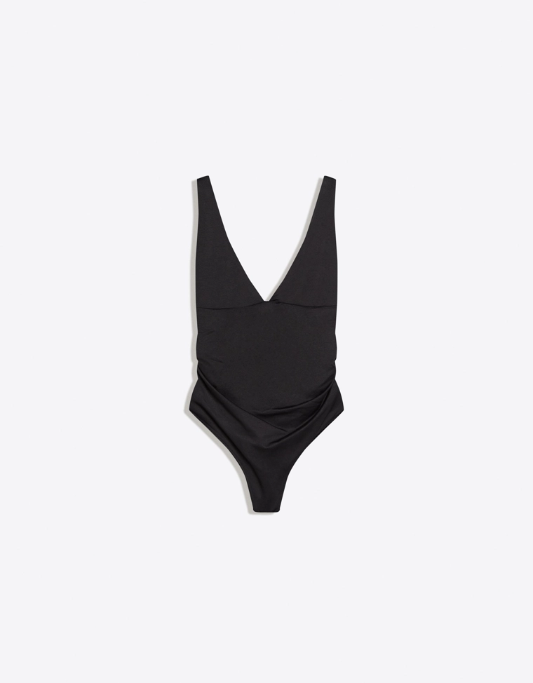 Боди на бретелях со сборками