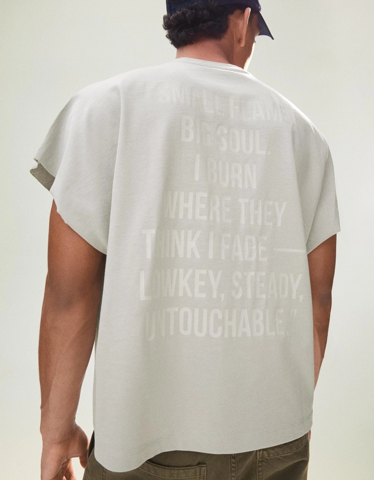 Майка оверсайз с принтом