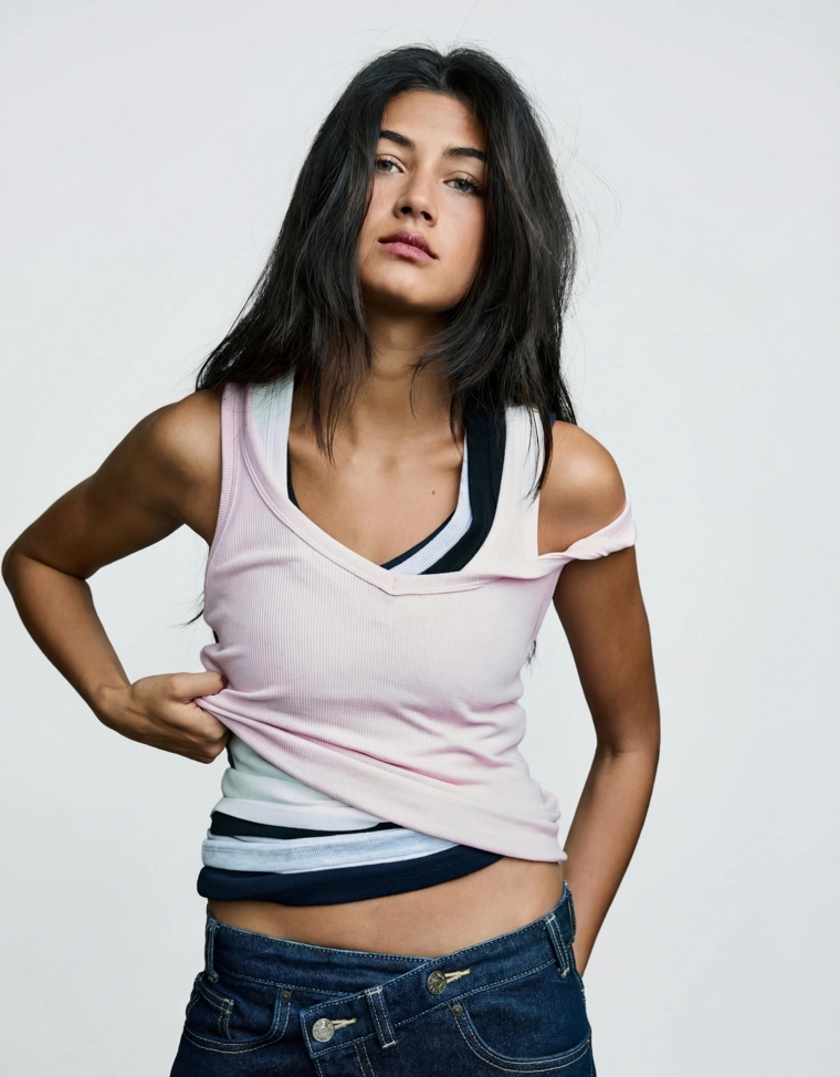 Базовая майка в рубчик