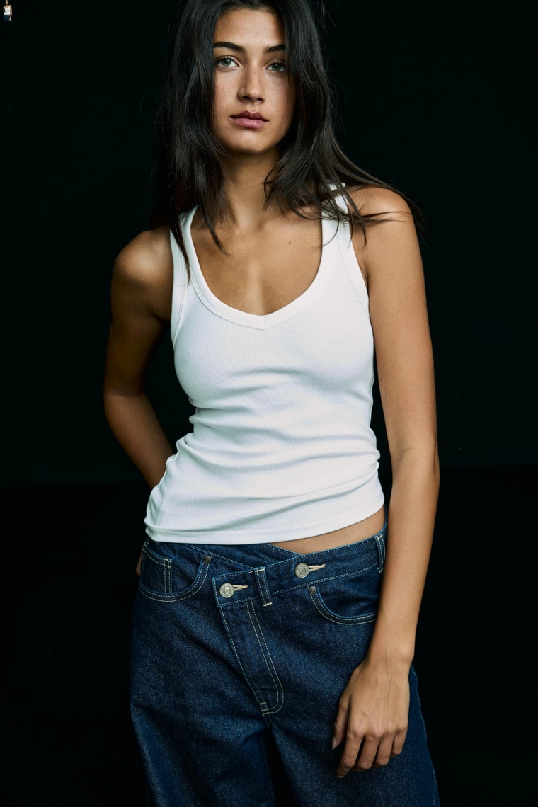 Базовая майка в рубчик