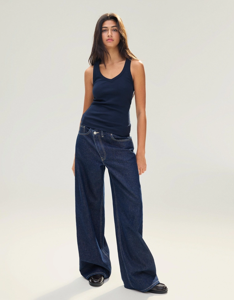 Базовая майка в рубчик