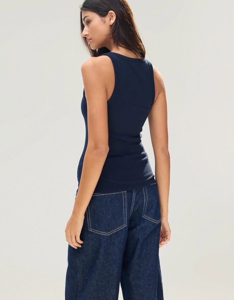 Базовая майка в рубчик