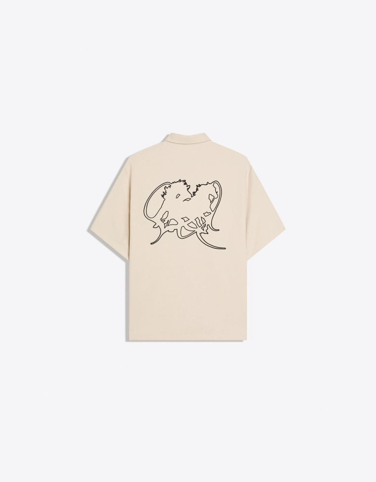 Рубашка с короткими рукавами и вышивкой