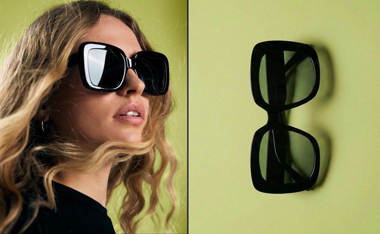 Квадратные солнцезащитные очки в пластиковой оправе