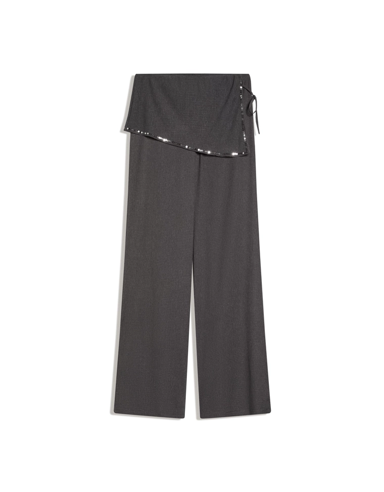 Брюки с юбкой с пайетками