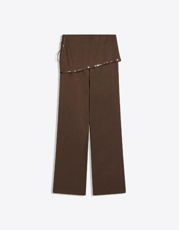 Брюки с юбкой с пайетками