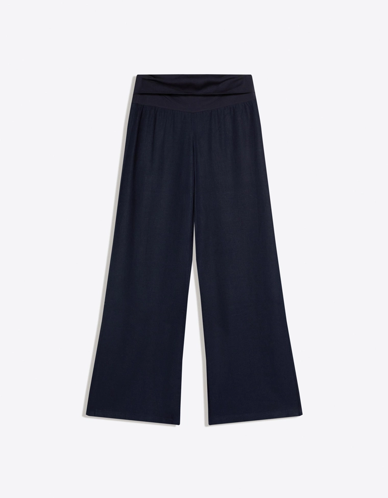 Брюки с отворотом на поясе