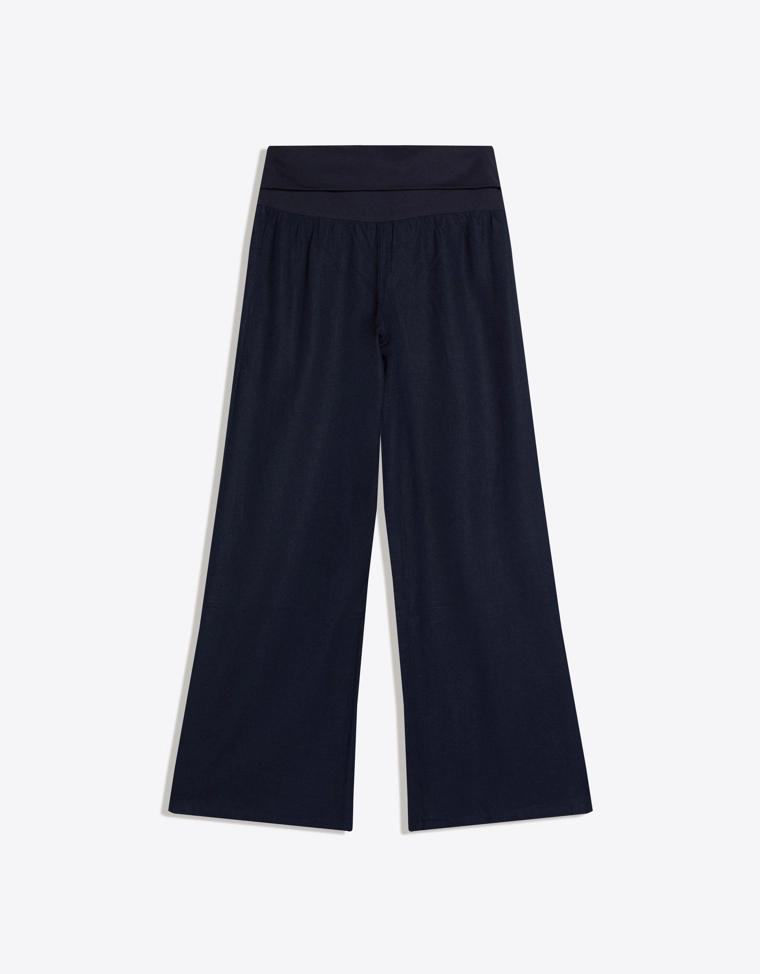 Брюки с отворотом на поясе