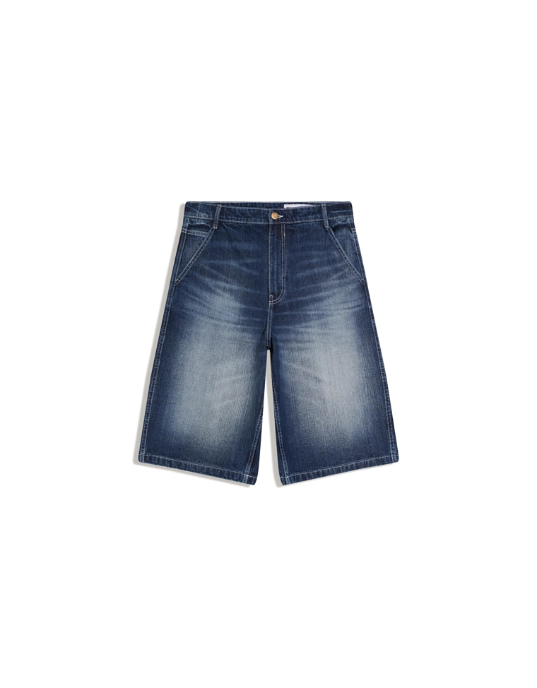 Джинсовые шорты-бермуды в скейтерском стиле