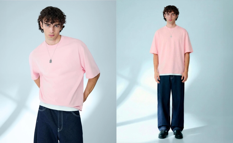 Футболка геометрического кроя с короткими рукавами