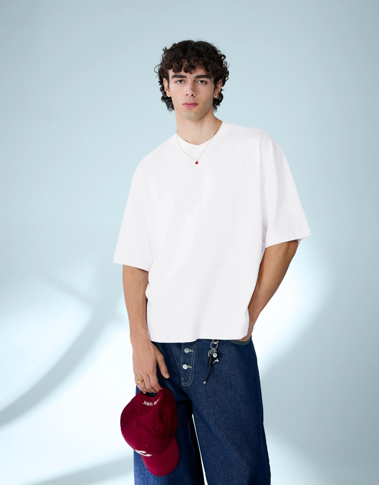 Футболка геометрического кроя с короткими рукавами