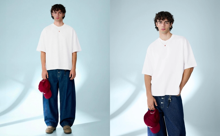 Футболка геометрического кроя с короткими рукавами