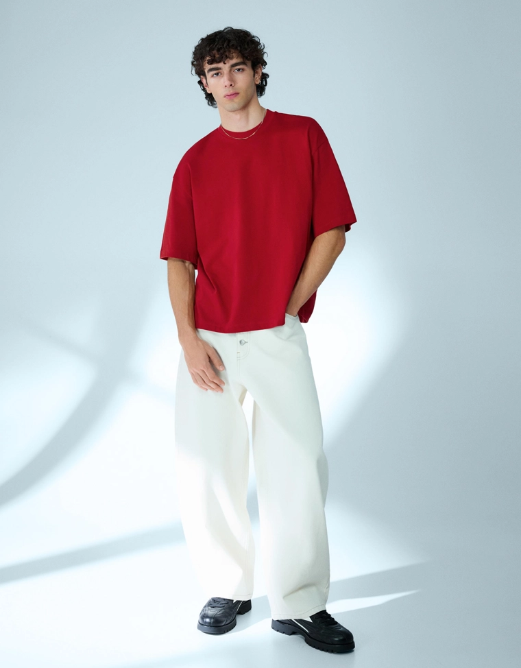 Футболка геометрического кроя с короткими рукавами