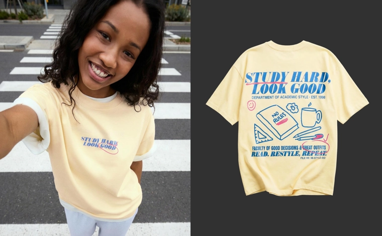 Футболка оверсайз с принтом