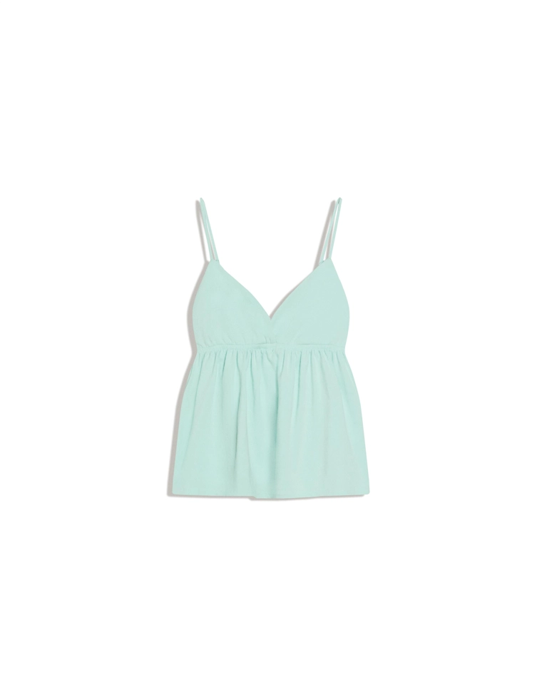 Топ на бретелях с воланами