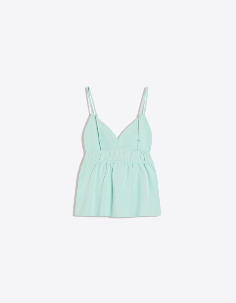 Топ на бретелях с воланами