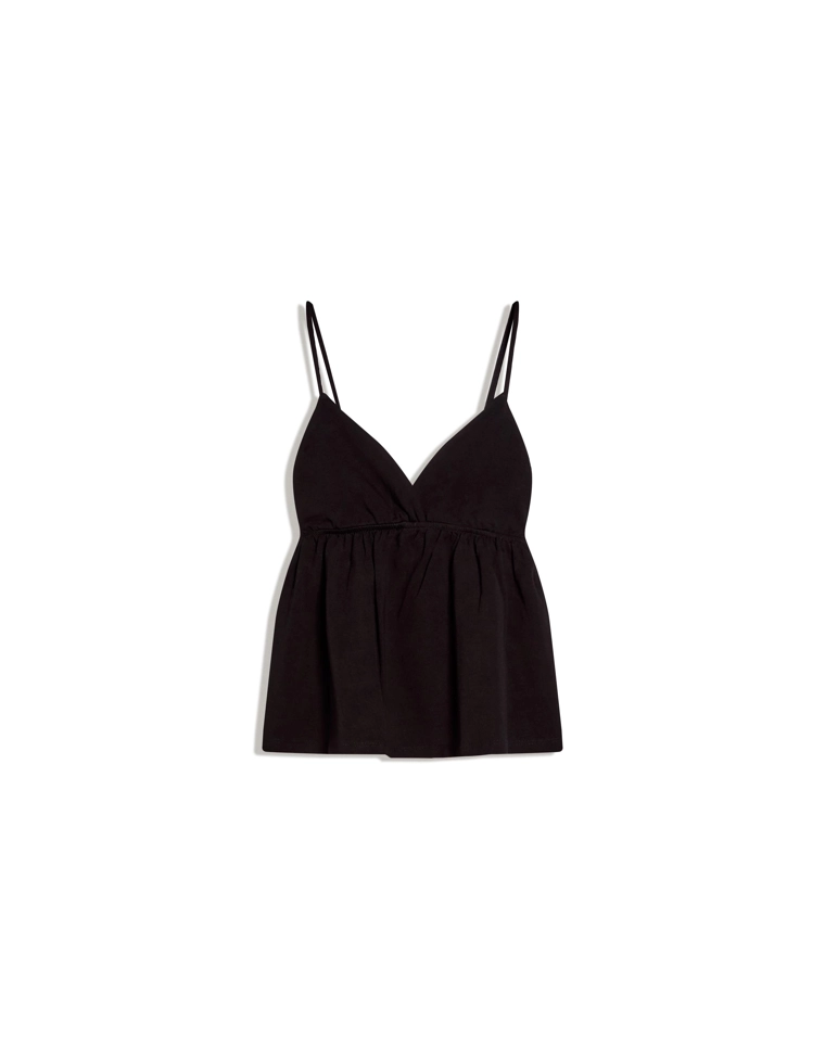 Топ на бретелях с воланами