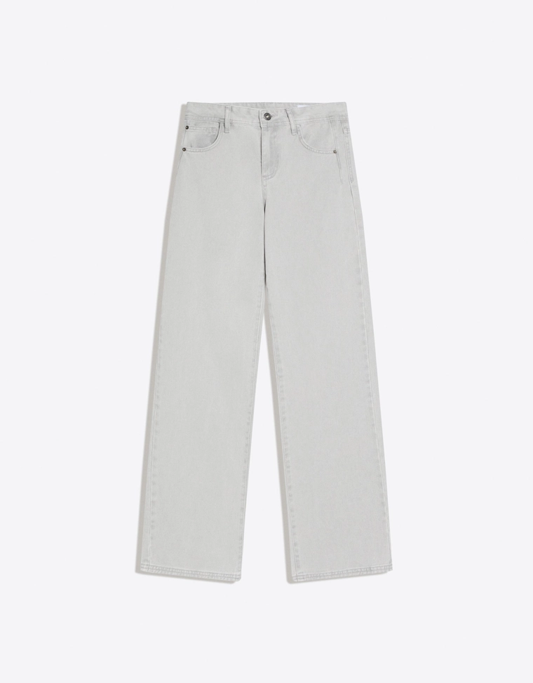 Брюки прямого кроя из твила