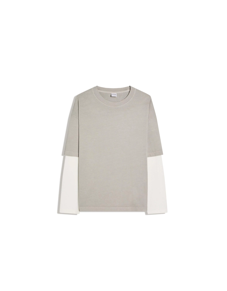 Футболка с принтом и двойными рукавами