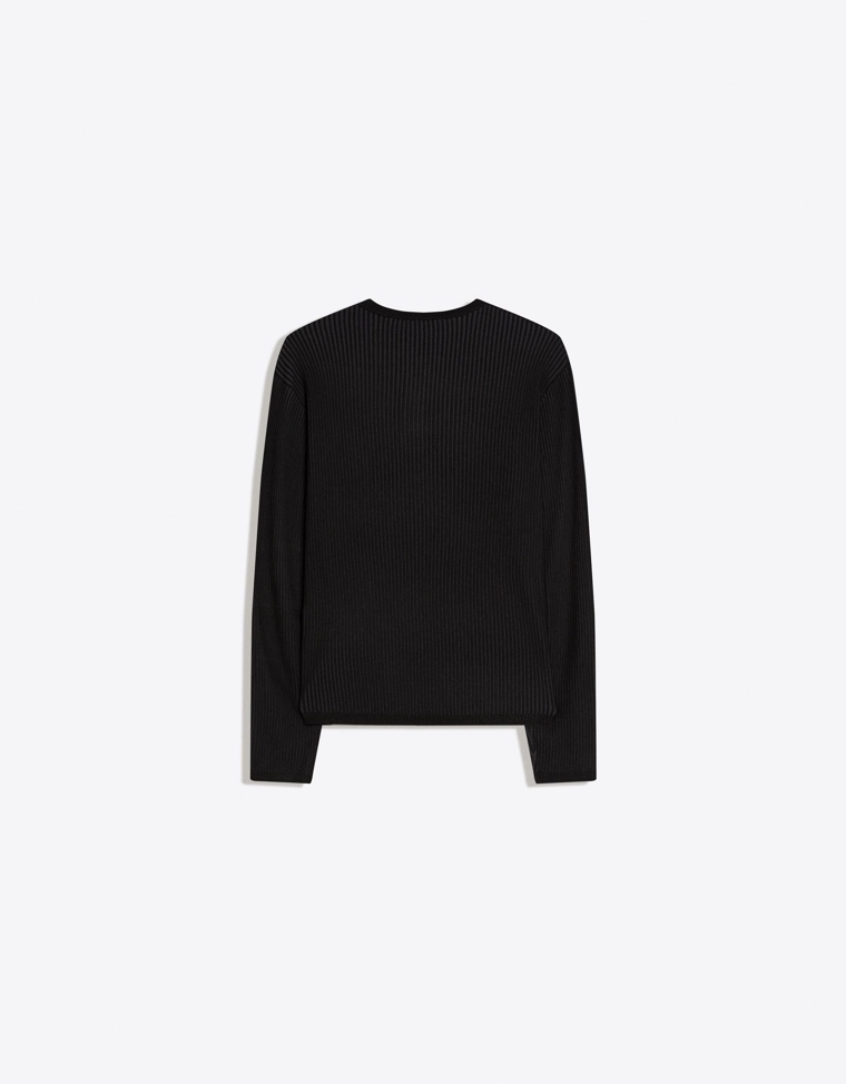 Свитер с воротником на пуговицах и принтом