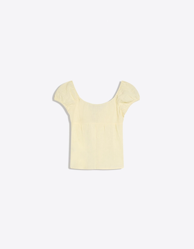 Блузка в стиле рустик с завязками