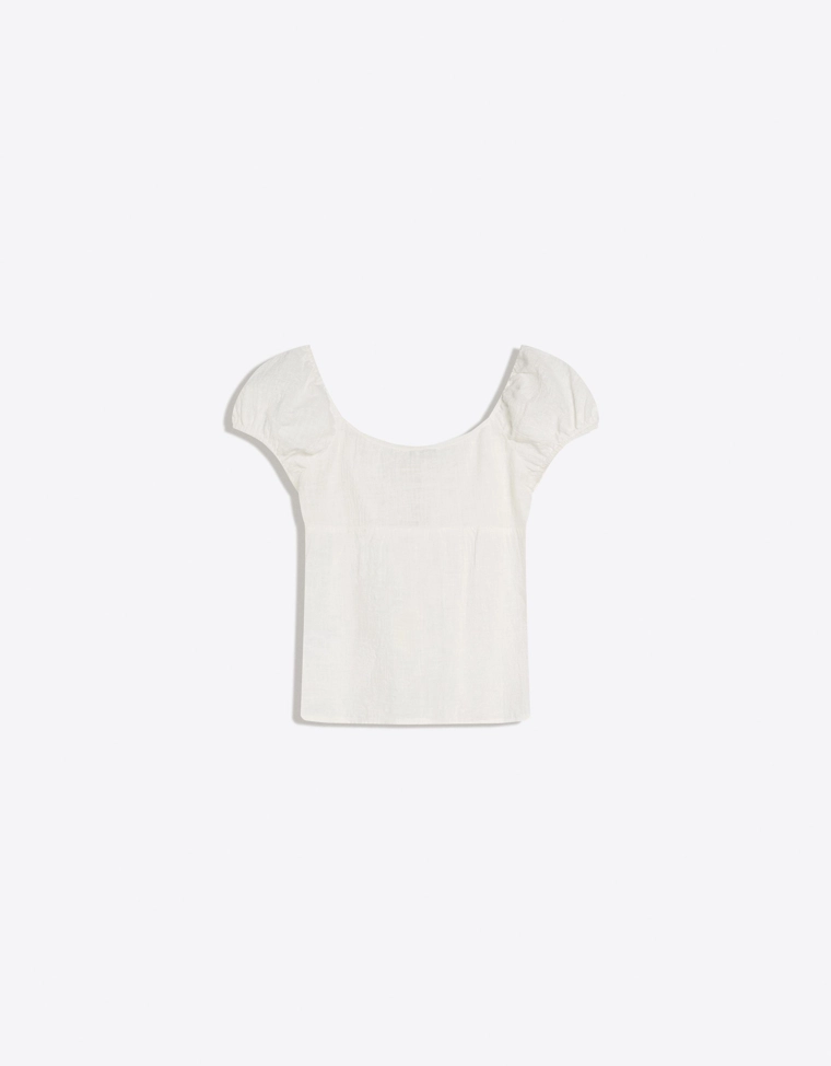 Блузка в стиле рустик с завязками