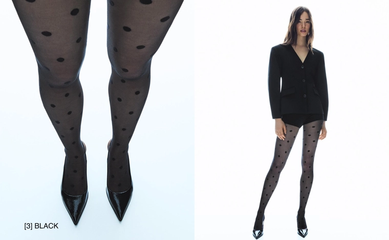 Колготки с вышивкой плюмети