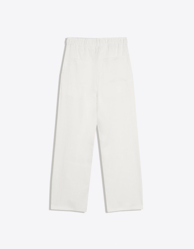 Брюки с заниженным шаговым швом в стиле рустик