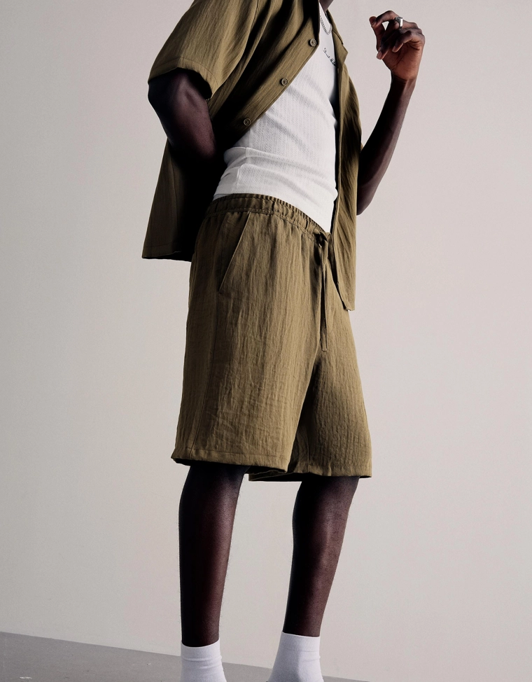 Шорты-джоггеры в стиле рустик