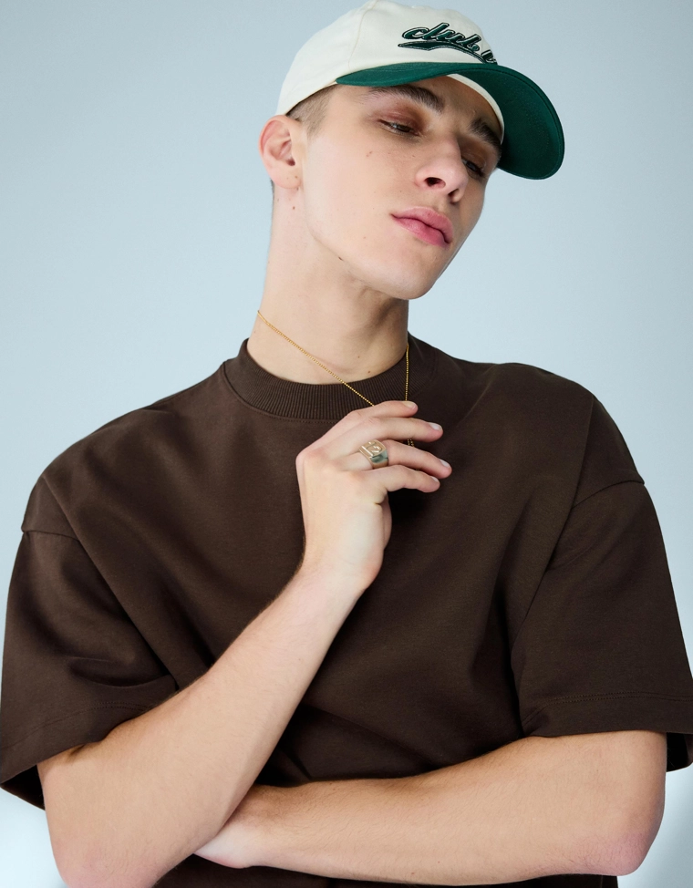 Футболка из мягкой ткани в рубчик с короткими рукавами