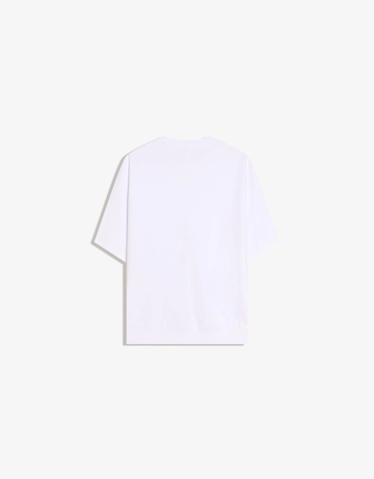 Футболка из мягкой ткани в рубчик с короткими рукавами