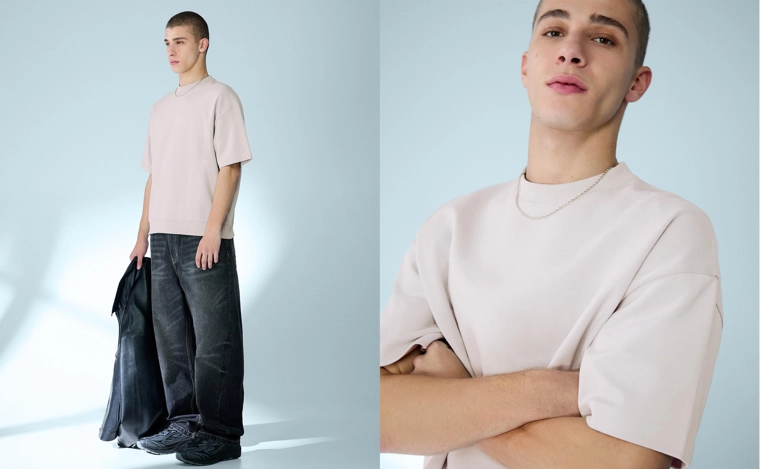 Футболка из мягкой ткани в рубчик с короткими рукавами