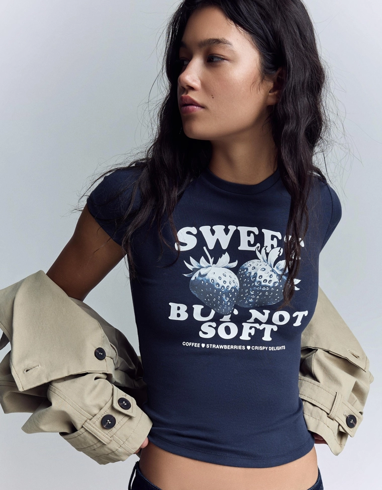 Футболка с короткими рукавами и принтом