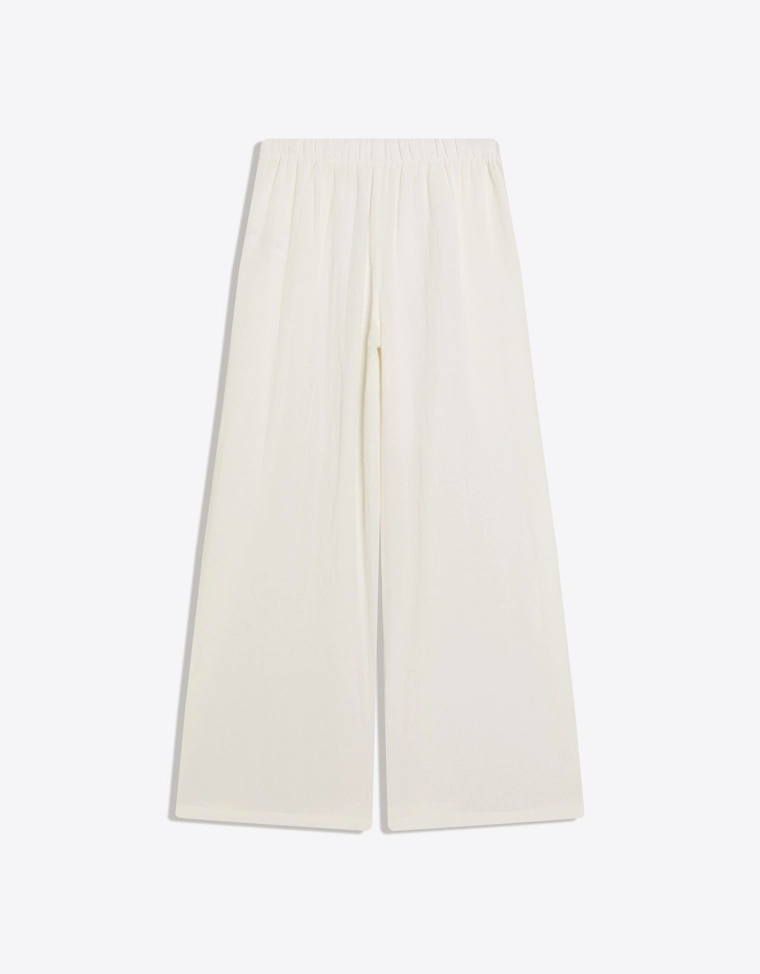 Брюки в стиле рустик с широкими штанинами и складками