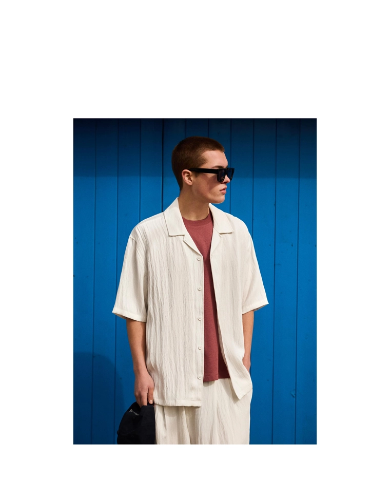 Рубашка с короткими рукавами в стиле рустик