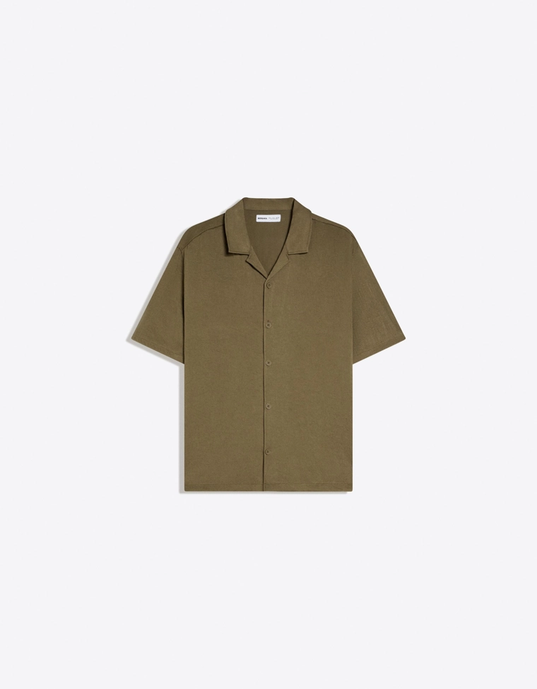 Рубашка с короткими рукавами в стиле рустик