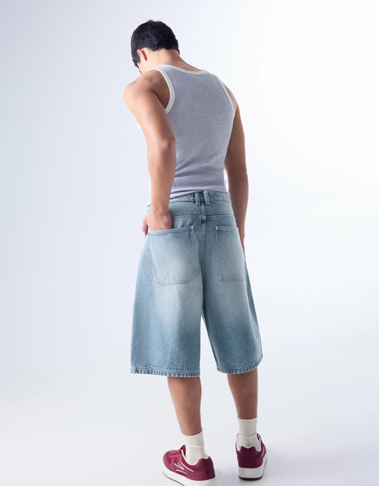 Двубортные шорты-баллоны