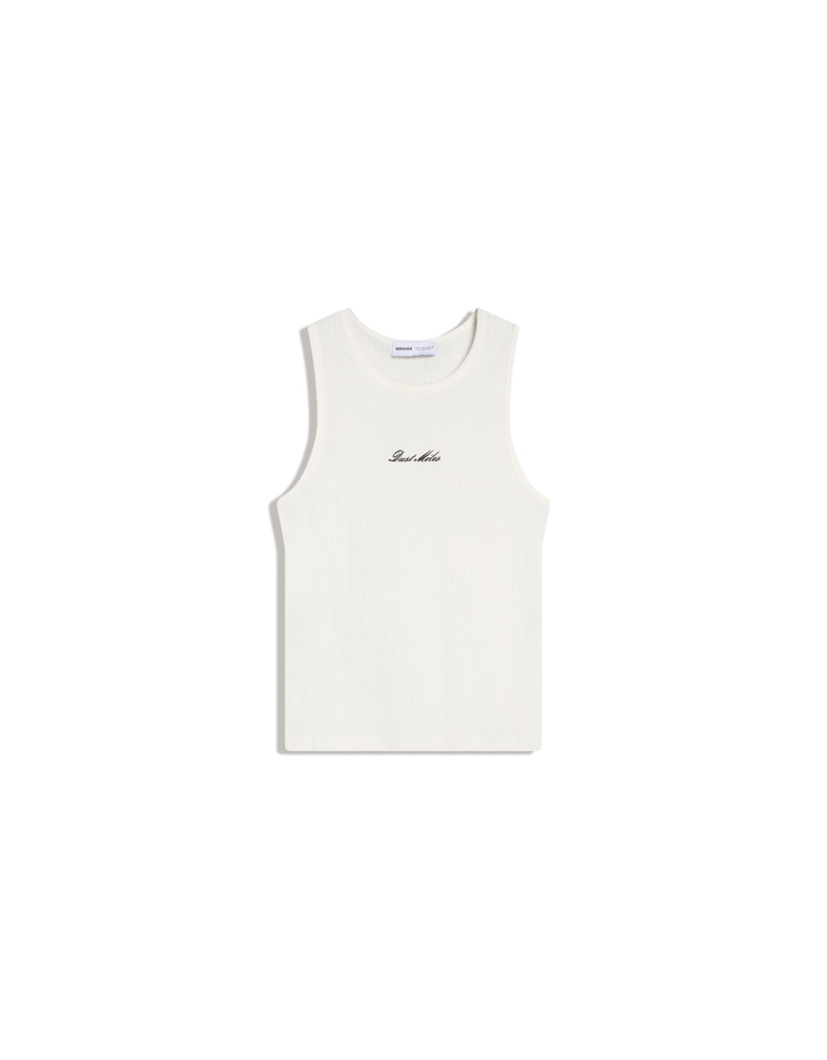 Майка на бретелях с принтом